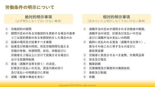 労働条件通知書の作り方 - 東京都港区で社労士をお探しなら